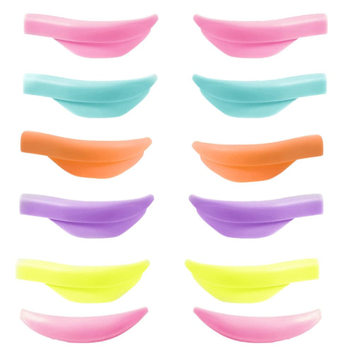 Lash Perm Rods: Silicone Lash Lift Pads, Eyelash Perm Curler Makeup Tools with Reusable Eye Patch & Ribbon (Colorful)