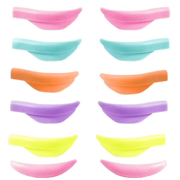 Lash Perm Rods: Silicone Lash Lift Pads, Eyelash Perm Curler Makeup Tools with Reusable Eye Patch & Ribbon (Colorful)