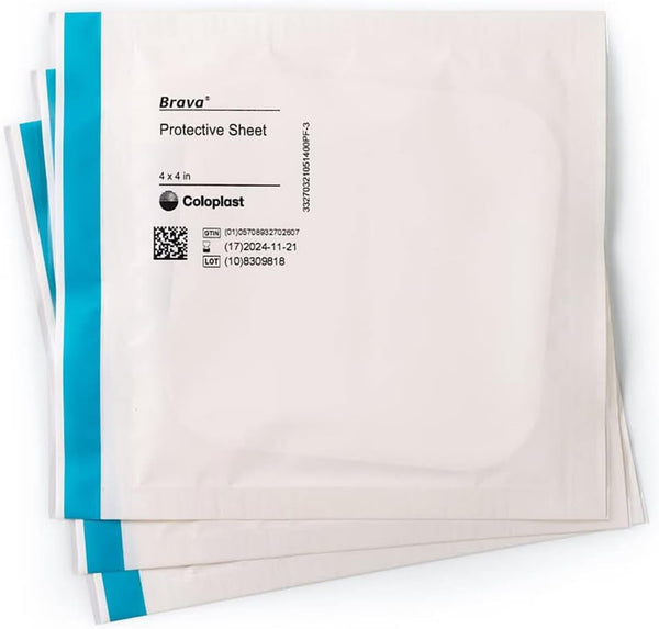 Brava Stoma Skin Protective Sheet, Skin Barrier, 4 X 4 32105 - Box of 10