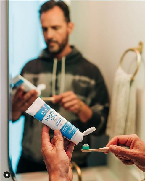 Silver Biotics Tooth Gel | SilverSol Ag4O4 22 ppm Nano-Silver Gel for Gum & Teeth Protection | Glacial Mint, 4 oz