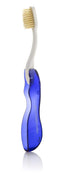 MOUTHWATCHERS Soft Flossing Folding Travel Toothbrush, Blue, Ultra Clean, Good for Sensitive