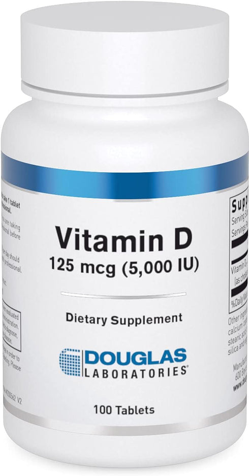 Douglas Laboratories Vitamin D (5,000 I.U.) - Supports Immune Health & Calcium Levels, 100 Tablets
