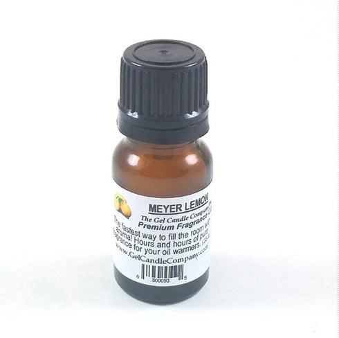 The Gel Candle Company Meyer Lemon Fragrance Oil in Amber Glass with Built in Dropper Diffusers