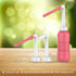 2in1 Portable Hand-held Vulva and Anus Cleaner, Travel Urinal Spray Scrubber for Personal Hygiene (PINK+GREEN 450ML)