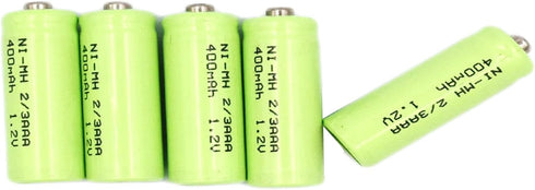 1.2V 2/3 AAA 400mAh NiMH Rechargeable Batteries with Button Top for DIY LED Solar Light, 12 Packs