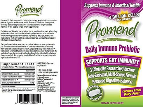 Once-Daily Probiotic Dietary Supplement Capsules - 30 ea (Pack of 3)