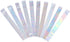 WOKOTO 10 Rolls White Pearl Color Holographic Nail Art Foil Transfer Roll Set, Mix-Pattern Stickers