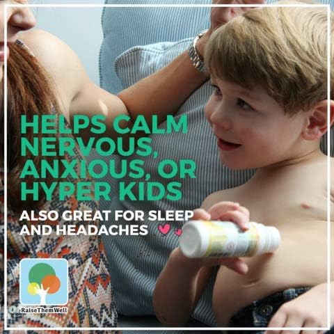 Magnesium Oil Calming Roll-On for Kids with Aloe Vera, Roman Chamomile & Lavender, Natural Relaxation Support, 3 fl oz