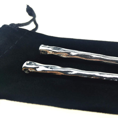 YILE Set of 2 Hair Sticks, Chinese Hairpin Metal Hair Accessories for Women, Classic Hair Accessories for Lady Girls
