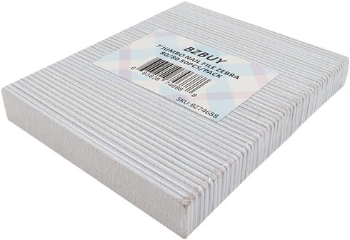 Jumbo Nail File, 50 PCS Professional Double Sided 80/80 Grit Nail Files, Emery Board Manicure Tool