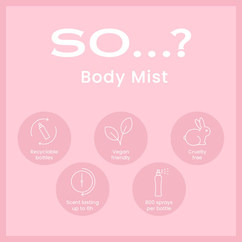 So...? Ibiza Dreams Body Mist - Long-Lasting Perfume for Women with Fruity, Floral Notes - 6.9 oz