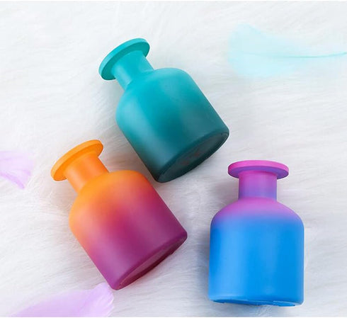 QUUPY 1PCS 150ml/5oz Sets Empty Refillable Glass Diffuser Bottle Exquisite Essential Oils Container for DIY Replacement