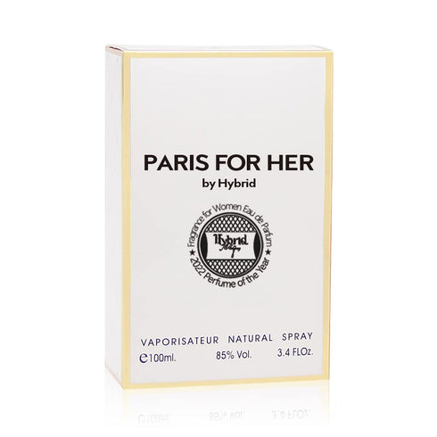 Hybrid & Company Paris for Her Eau De Parfum, Natural Spray Sweet Scent for Women, 3.4 Fl Oz