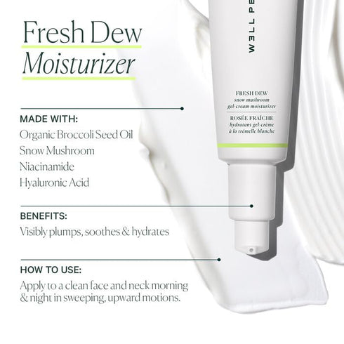 Well People Fresh Dew Snow Mushroom Gel-Cream Moisturizer - Vegan & Cruelty-free Face Moisturizer for Hydrating