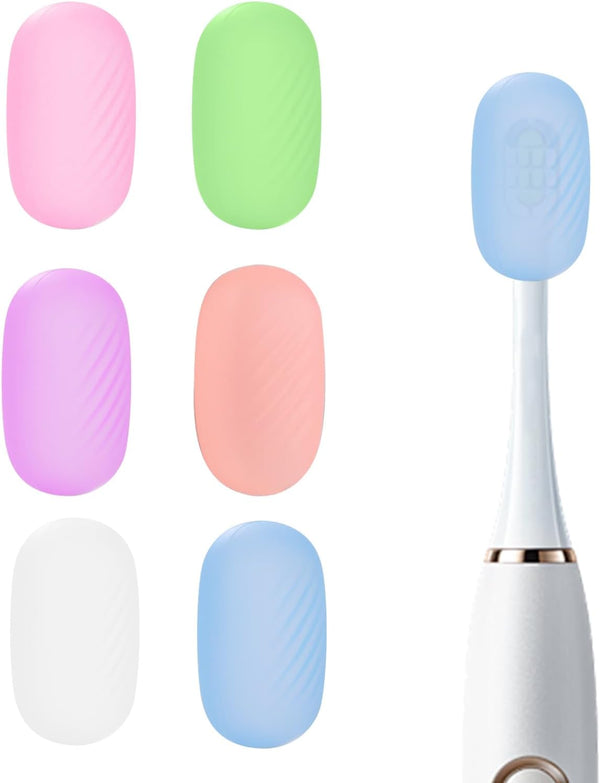 HEBEILF 6 Pcs Toothbrush Covers Toothbrush Covers CapsReplaceable Electric Toothbrush Head Cover Silicone