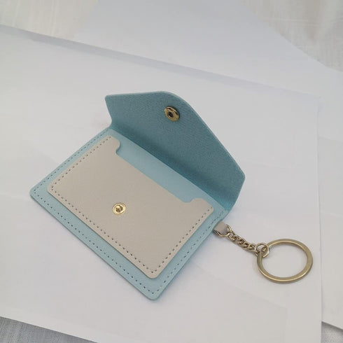 Light Blue PU Leather Birth Control Pill Case & Medicine Wallet