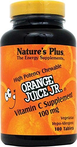 Nature's Plus Orange Juice Jr Chewable Vitamin C - 100 mg - 180 Tablets