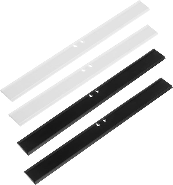 4Pcs Replacement Squeegee Rubber, 10.23'' Window Cleaning Scrubber Wiper for Glass and Shower Doors (Black+White)