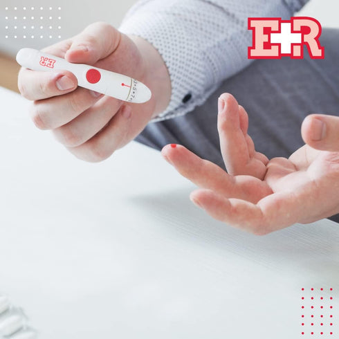 Ever Ready First Aid Lancing Device with 100 30 Gauge Twist Lancets for Blood Sugar Testing