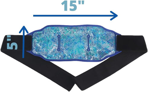 Premium Hot Cold Gel Bead Ice Pack by FOMI Care | Flexible Reusable Heating Pad for Lower Back, Shoulder, Knee Pain