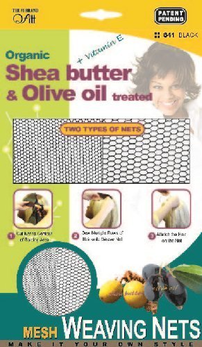 Qfitt Organic Shea Butter & Olive Oil Treated Mesh Weaving Nets, Green