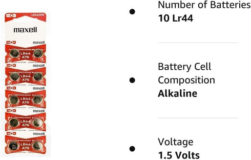 Maxell LR44 1.5V Alkaline Battery