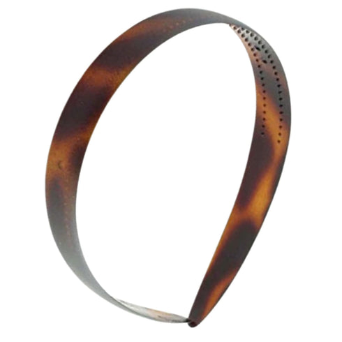 Parcelona Women's 3/4" Tortoise Shell Brown Celluloid Headband, Made in France
