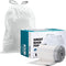 Plasticplace Custom Fit Trash Bags, 12 Gallon, Compatible with simplehuman Code M (50 Count) White Drawstring Liners