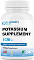 Puregen Labs Potassium Bicarbonate Supplement 1020 mg | Non-GMO | Gluten Free | 240 Vegetarian Capsules Made in USA