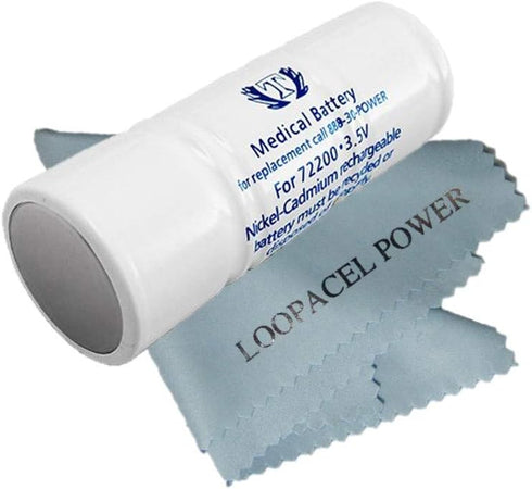 titon 72200 Replacement Battery for Welch Allyn 72200 3.5V with Loopacell Cloth