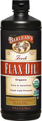 Barlean's Organic Flaxseed Oil Liquid, Cold Press, 32 oz, 7,640mg ALA Omega 3 Supplement