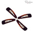 Parcelona French Mini Set of 4 Small Celluloid Acetate Snap Hair Clips, No Slip Fashion Durable Styling Accessories