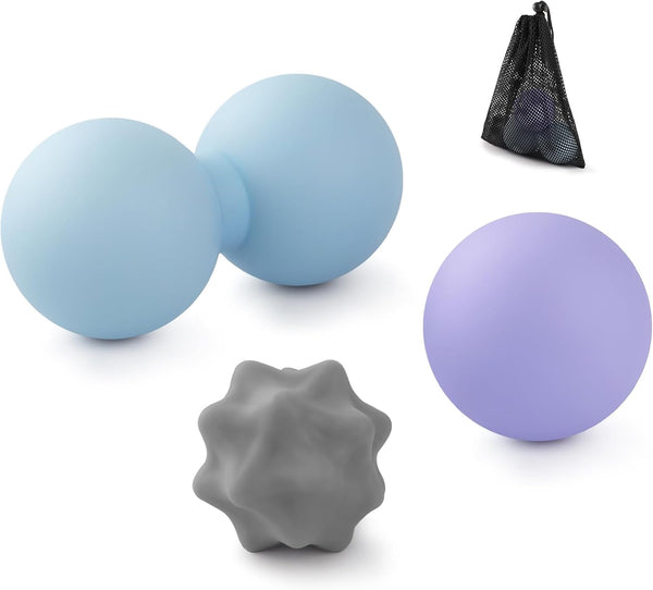 JIEJUNJI Massage Balls Set for Deep Tissue Muscle Relief, Trigger Point &