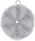 Vila 7 Inches Diameter Cast Iron Scrubber, Round 316 Premium Stainless Steel, Flexible Chainmail Scrubber