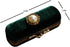 Lipstick Case Holder, Fashion Cosmetic Travel Cases, Retro Velvet Lipstick Box with Mirror, Green