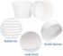 Paper Ice Cream Cups 4oz Small White Dessert Bowls Pack of 50 Count for Frozen Yogurt and Frozen Dessert Supplies