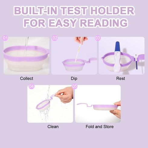 VPOOZZ 2 Pack Urine Cups for Ovulation & Pregnancy Tests Reusable Pee Cup Collapsible Specimen Container Urine Sample