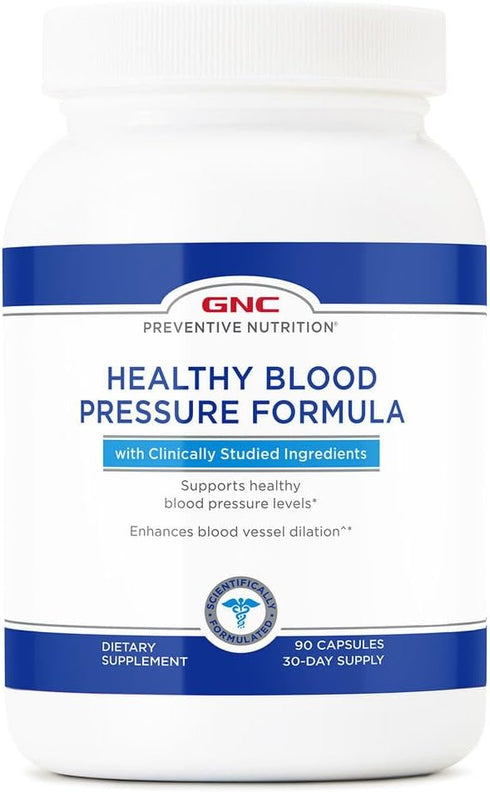 GNC Preventive Nutrition Healthy Blood Pressure Formula - 90 Capsules (30 Servings)
