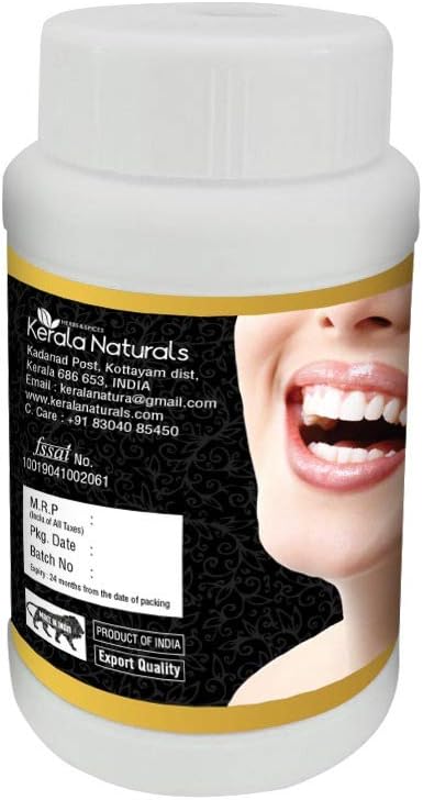 Kerala Naturals Powder-50 Activated Charcoal from Rice Husk -Herbal Tooth gm