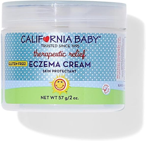 California Baby Eczema Cream, Steroid-Free Treatment, Colloidal Oatmeal + Aloe Vera, Soothing Lotion for Kids & Adults