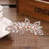 Kercisbeauty Wedding Bridal Rhinestone Crystal Leaf Hair Comb - Rose Gold Slide for Bridesmaids, Prom, Bun Hair