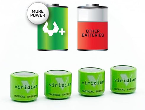 Viridian CR 1/3N Tactical Energy Plus Lithium Batteries, 3 Volt (Bulk Pack of 6)