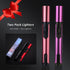 PROMISE Torch Lighters - Refillable Butane Lighters with Single Jet Flame for Candle, Grill, BBQ, Camping (Pink &