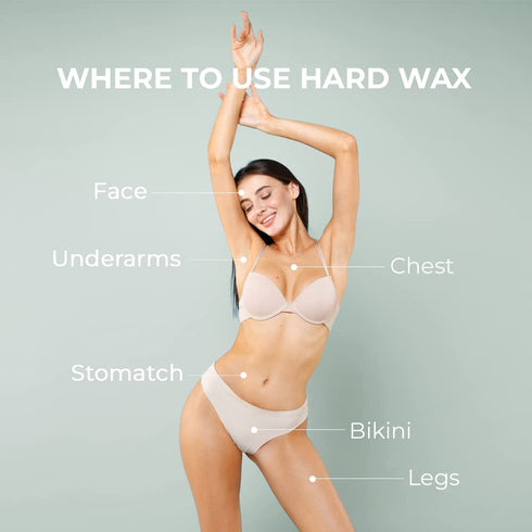 Natural Wax Depilatory Hard Wax - 100% Organic Moisturizer for Hair Removal - Ideal for Sensitive Skin (14 oz)
