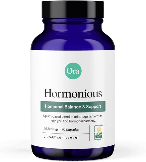 Ora Organic Natural Hormone Balance Supplement for Women - 90 Capsules, Support Skin, Mood, Energy, PMS & Menopause