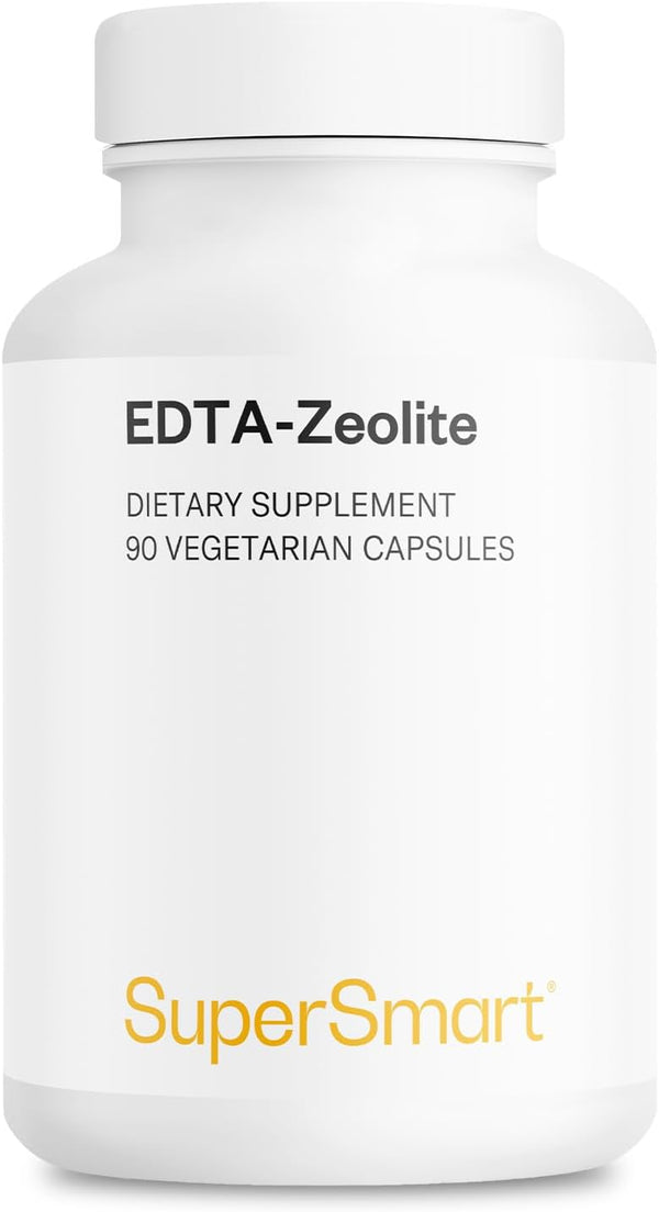 Supersmart - EDTA Zeolite 98% (Advanced Formula) with Milk Thistle & Parsley - 90 Vegetarian Capsules Made in USA
