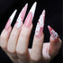 YIMART 500pcs Clear Acrylic Medium Long Stiletto Nail Tips for Easy Coffin Nails, Sharp False Nail Art Tips
