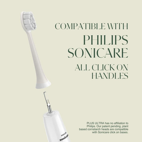 Sonicare Eco-Friendly Toothbrush Replacement Heads | Compatible with Philips Sonicare | 4 Pack with Soft Nylon Bristles