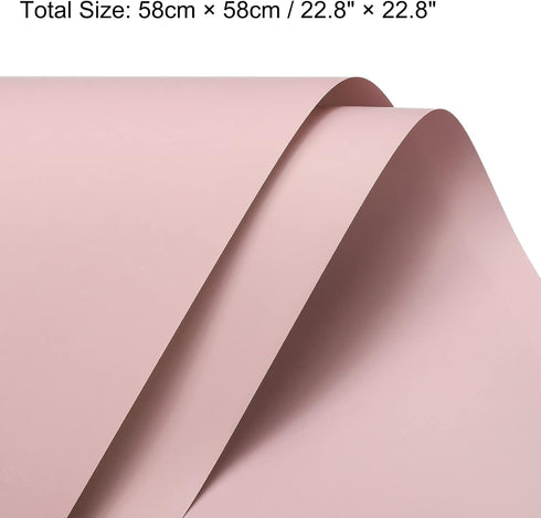MECCANIXITY 10 Pcs Flower Wrapping Paper 22.8x22.8 Inch Waterproof Florists Wrapping Paper for Florist Bouquet Supplies, DIY Crafts, Gift/Gift Box Packaging Gray Pink