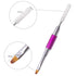 Kalolary 2Pcs Dual-Ended Poly Gel Nail Brush & Picker, 2 in 1 Stainless Steel Tool for UV Gel Acrylic Nails